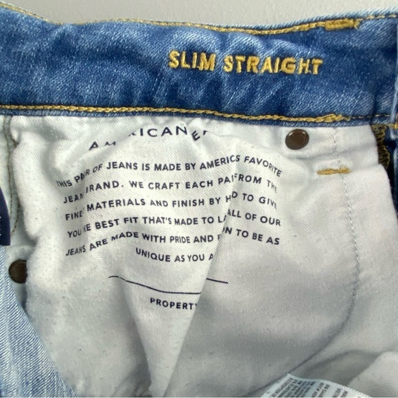 AEO Slim Straight Extreme Flex Blue Jeans Men's size 29W x 32L - Picture 5 of 15